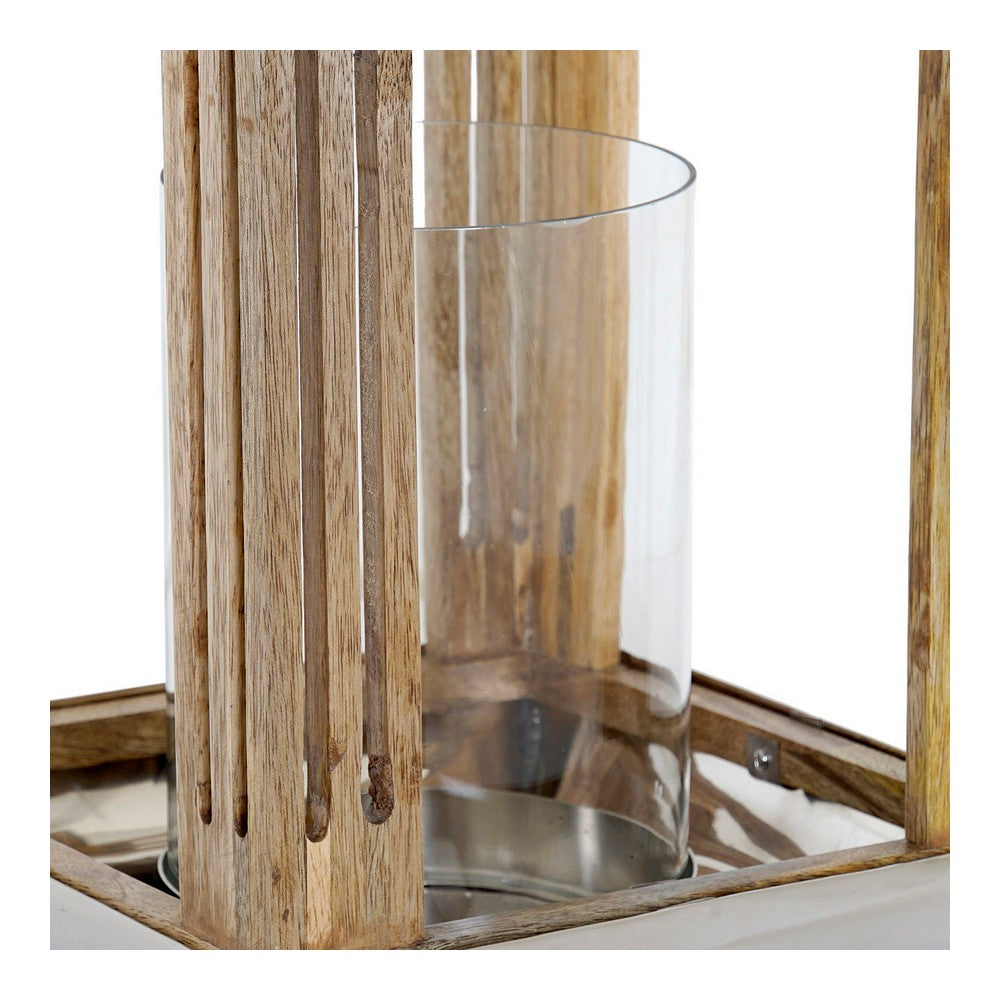 Lanterna DKD Home Decor Argento Metallo Vetro (23 x 23 x 36 cm)