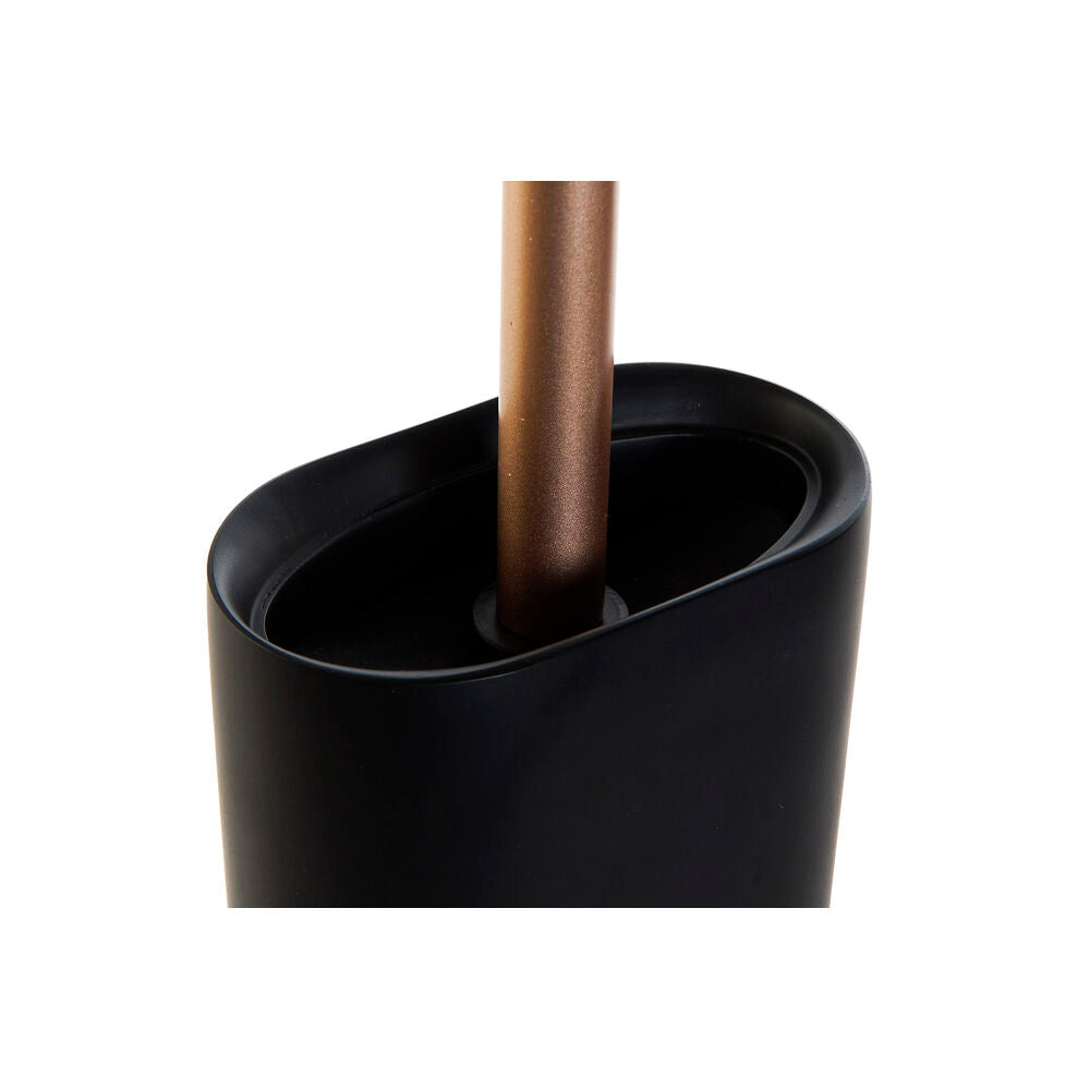 Scopino per il Bagno DKD Home Decor Nero Dorato Resina (10 x 6 x 40 cm)