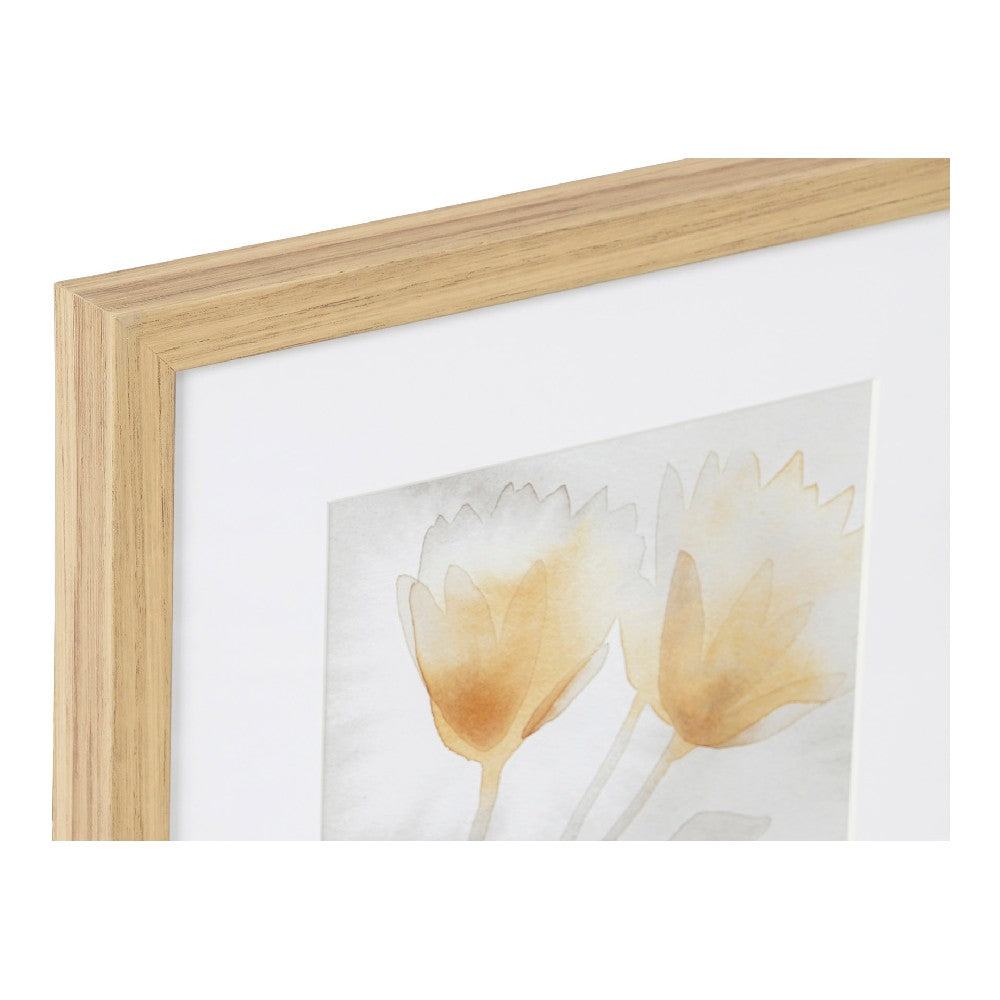 Quadro DKD Home Decor Drawed Leaf Frunze (2 pezzi) (33 x 3 x 38 cm)