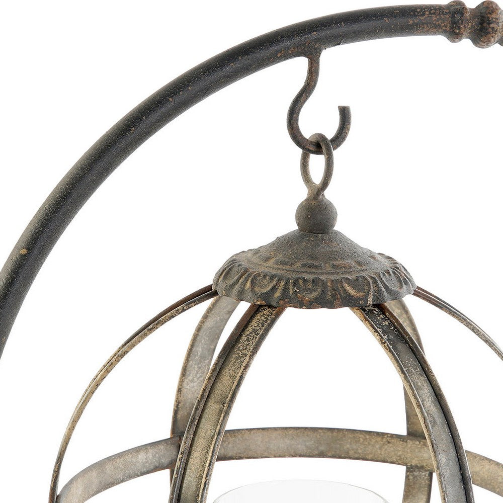 Portacandele DKD Home Decor Nero Ferro (28 x 28 x 62 cm)