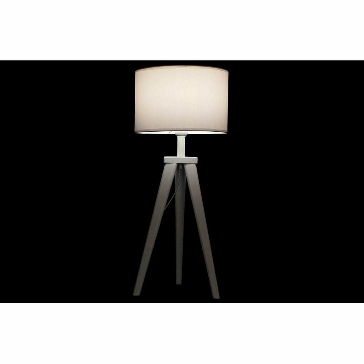 Lampada da tavolo DKD Home Decor Bianco Poliestere Legno 220 V 50 W (30 x 30 x 72 cm)