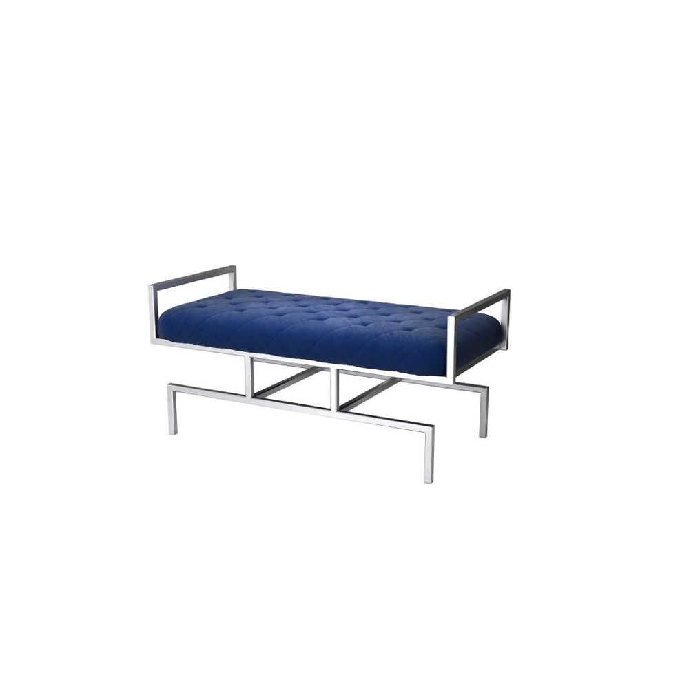 Panca DKD Home Decor Nero Poliestere Acciaio (97 x 44 x 46 cm)