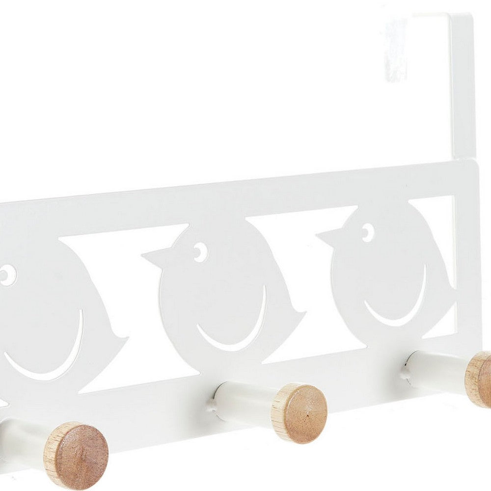 Appendiabiti per Porte DKD Home Decor Uccelli Metallo Legno MDF (2 pezzi) (28.5 x 9.5 x 16 cm)