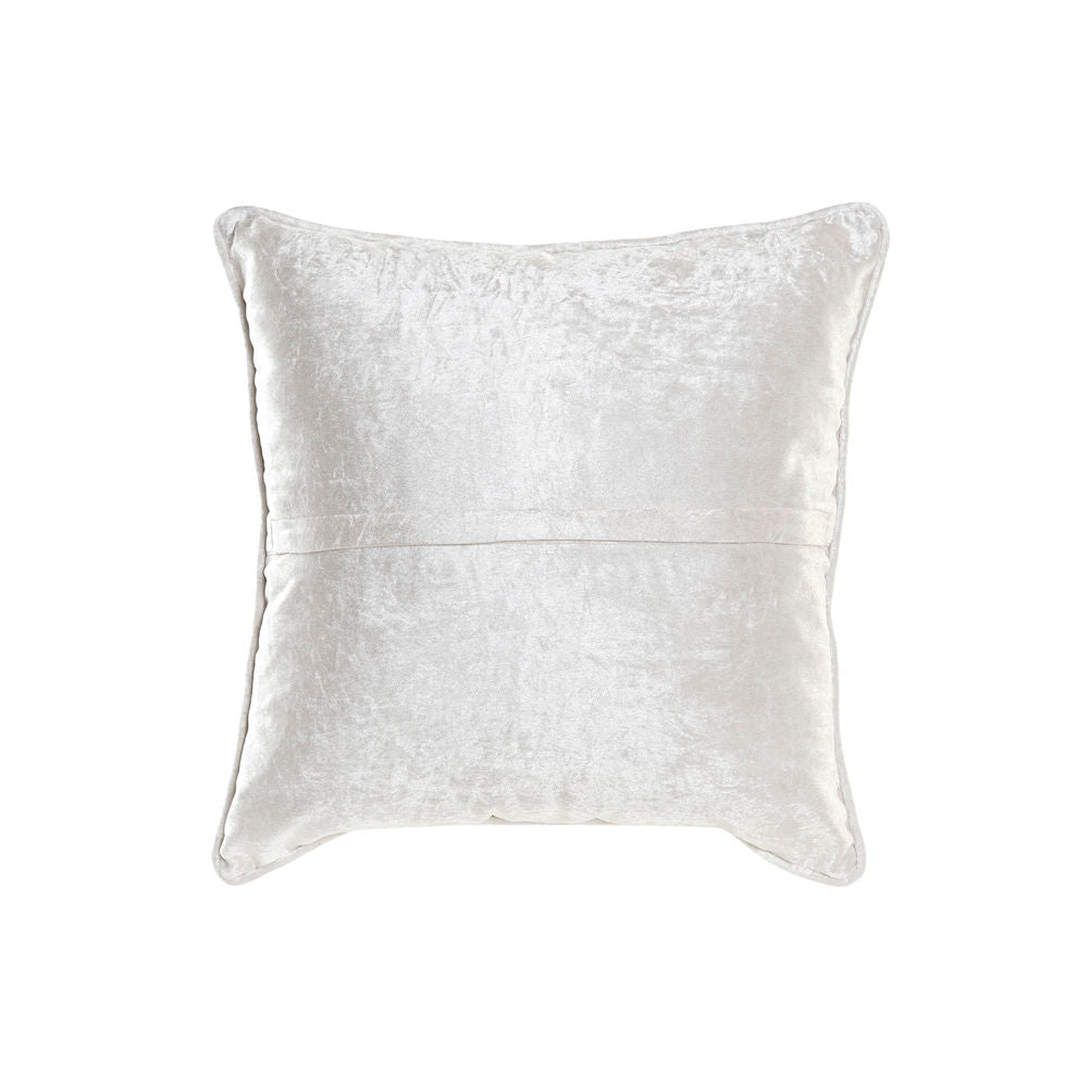 Cuscino DKD Home Decor Bianco Grigio Poliestere Velluto Rombos (45 x 10 x 45 cm)