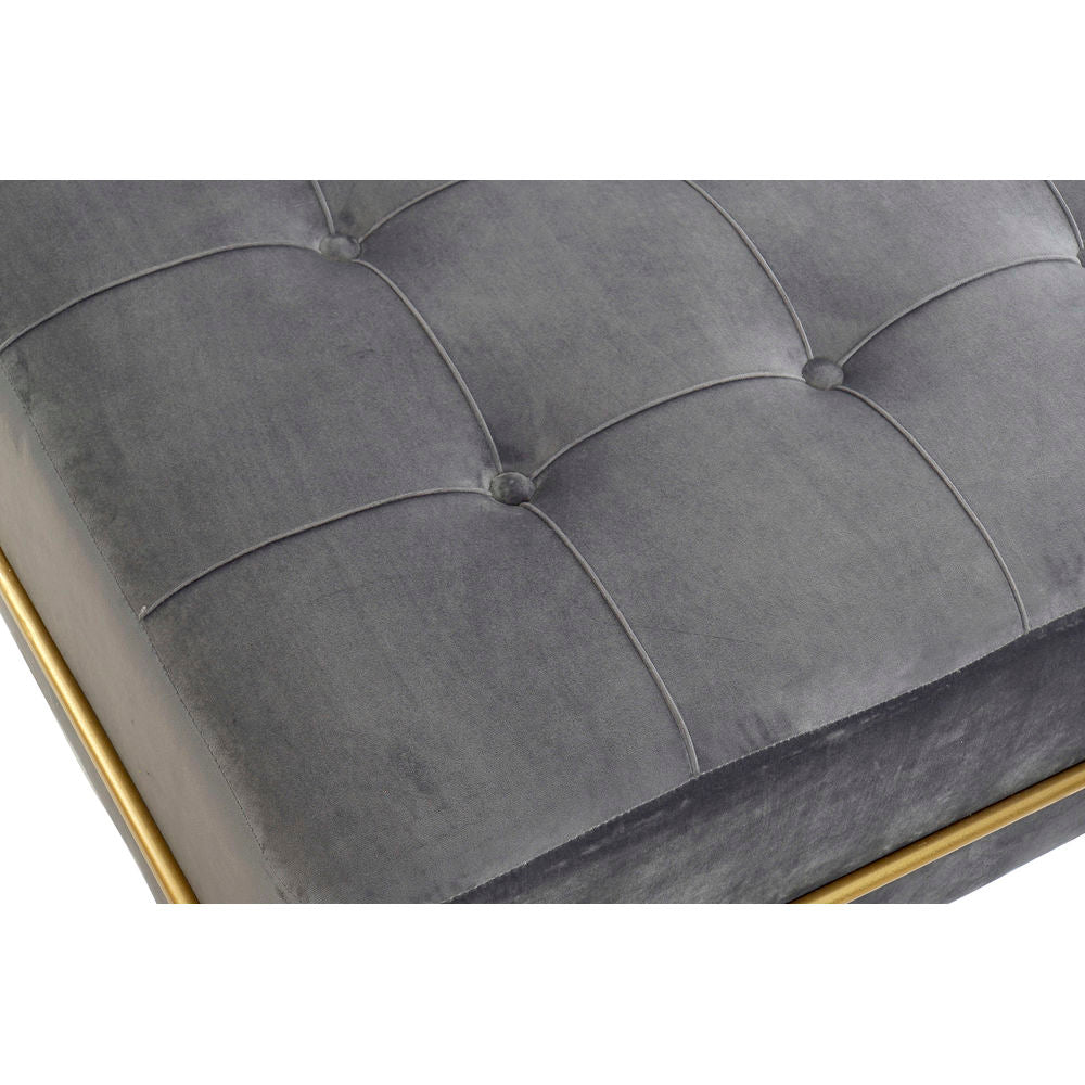 Panca DKD Home Decor 8424001851041 Grigio Dorato (80 x 80 x 47 cm) (80 cm) (80 x 80 cm)