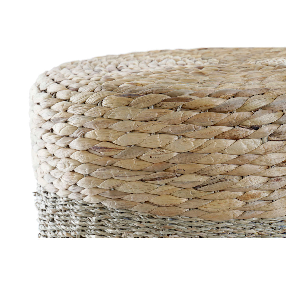 Poggiapiedi DKD Home Decor 42 x 42 x 40 cm Naturale Alluminio Boho