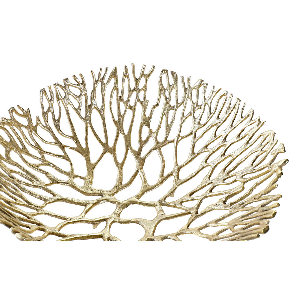 Centrotavola DKD Home Decor Corallo Alluminio (41 x 41 x 14 cm)