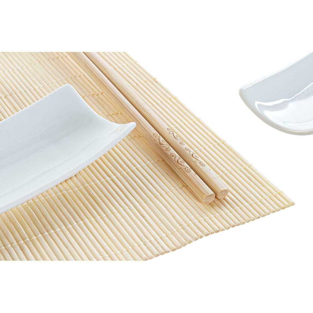 Set per Sushi DKD Home Decor Bambù Gres (28,5 x 19,5 x 3,3 cm)