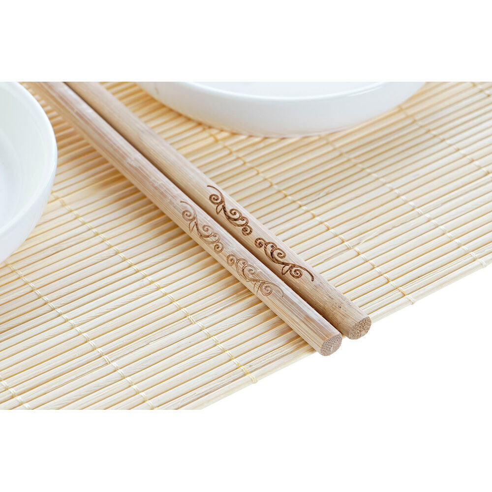 Set per Sushi DKD Home Decor Bambù Gres (7 pcs) (28,8 x 19,8 x 3 cm)