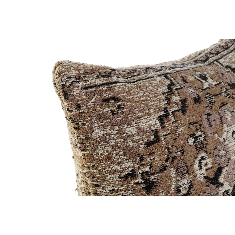 Cuscino DKD Home Decor Bianco Nero Poliestere Cotone Marrone Chiaro (45 x 12 x 45 cm)