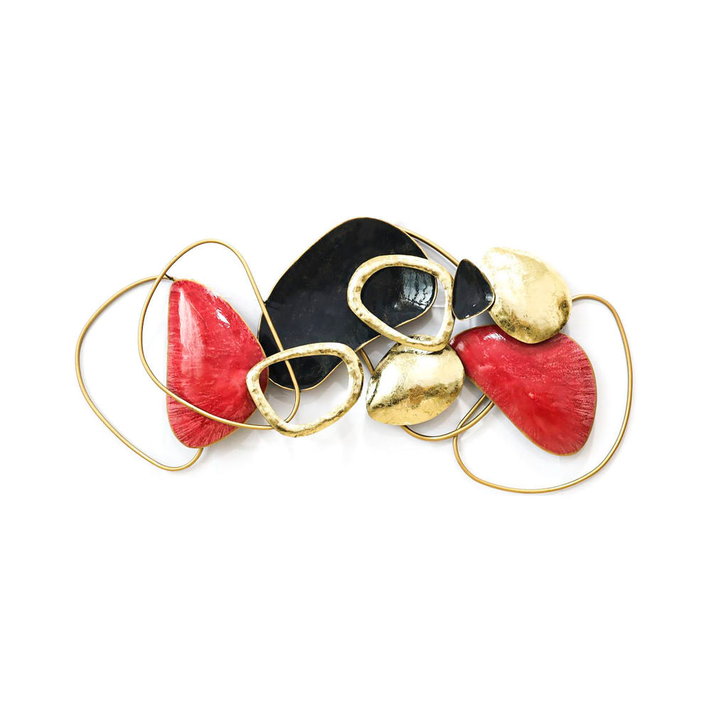 Decorazione da Parete DKD Home Decor Rosso Dorato Metallo (105.4 x 8.3 x 50.2 cm)