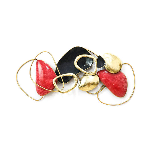 Decorazione da Parete DKD Home Decor Rosso Dorato Metallo (105.4 x 8.3 x 50.2 cm)