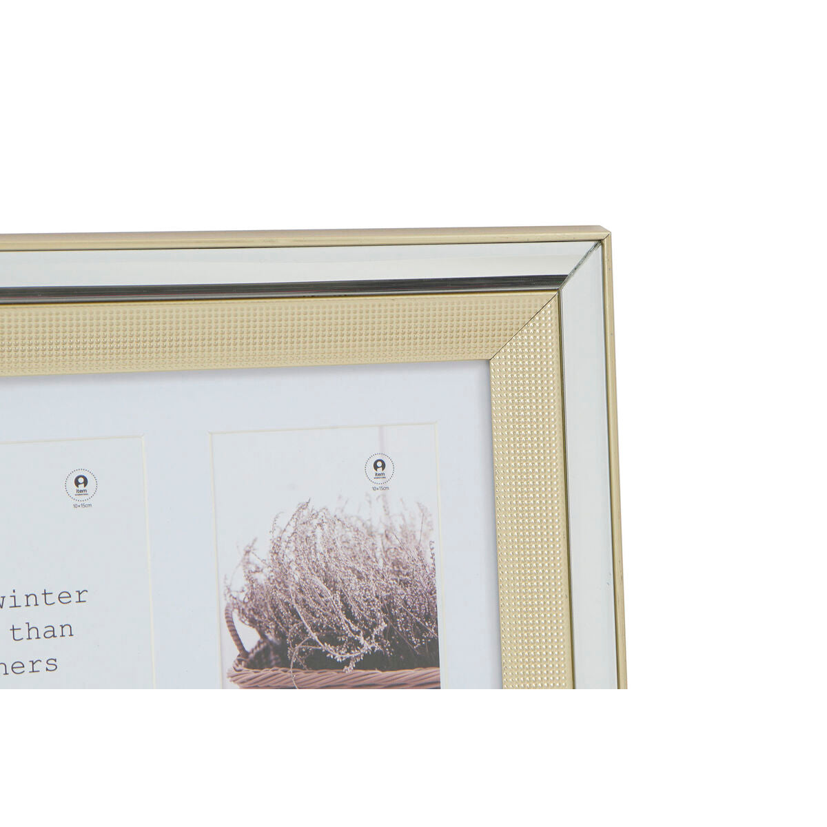 Cornice Portafoto DKD Home Decor Argentato Dorato Tradizionale (47 x 2 x 29 cm) (2 Unità)