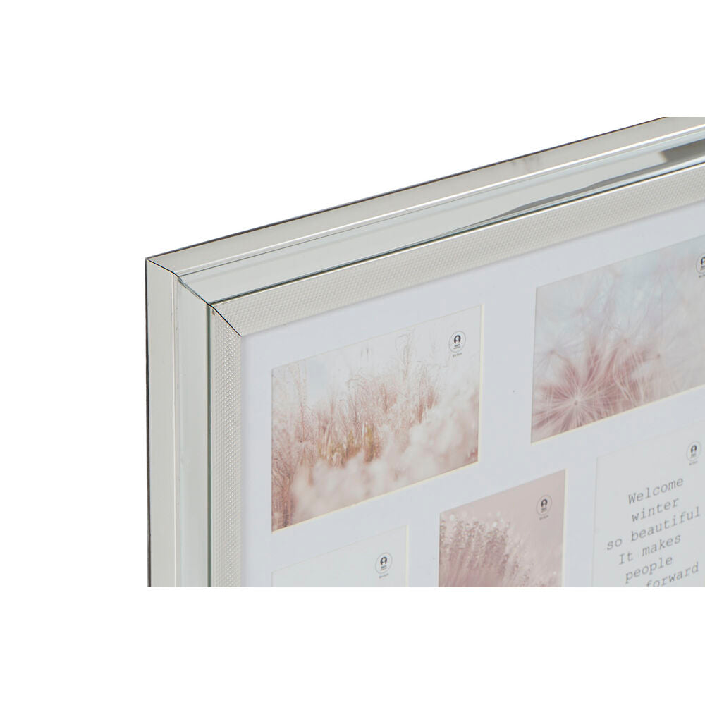 Cornice Portafoto DKD Home Decor Argentato Dorato Tradizionale (47 x 2 x 40 cm) (2 Unità)