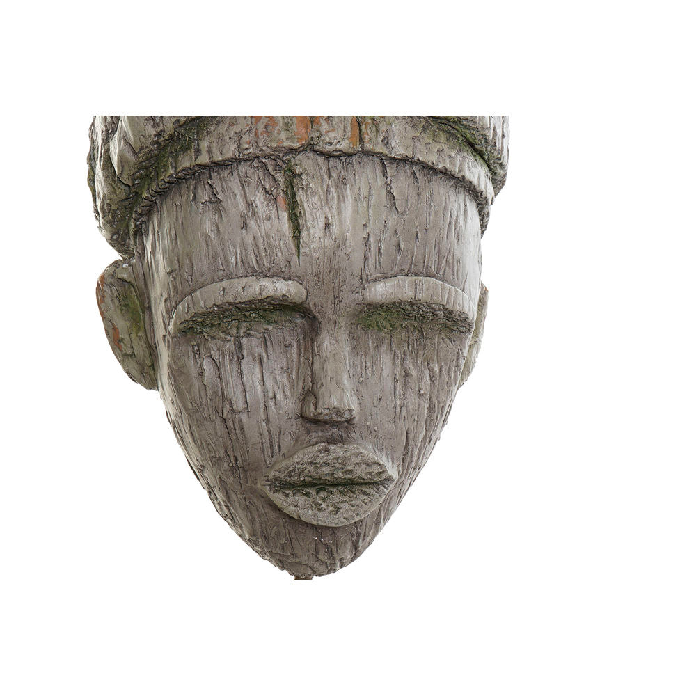 Statua Decorativa DKD Home Decor S3019580 Fibra di Vetro Grigio Metallo Africana (20 x 12 x 55 cm) (24,5 cm) (24 x 15 cm)
