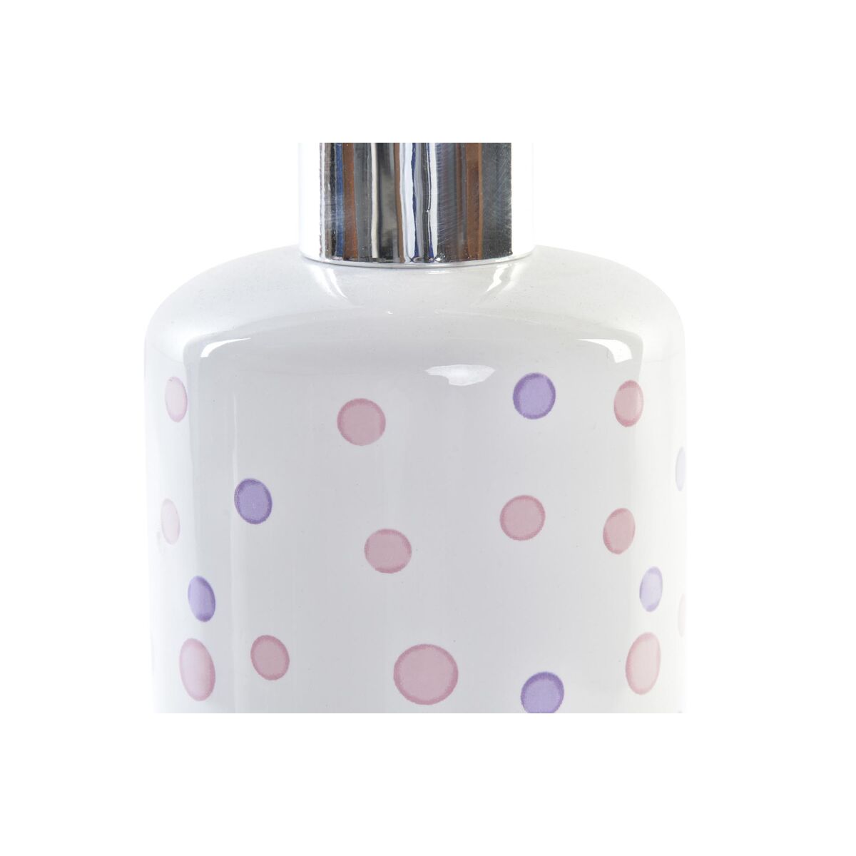 Set da Bagno DKD Home Decor Bianco ABS Dolomite A pois (7 x 7 x 17,5 cm) (2 Pezzi)