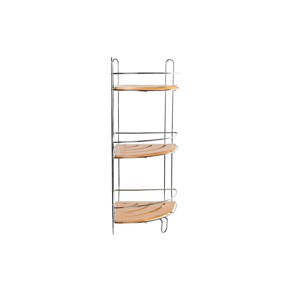 Scaffale da Bagno DKD Home Decor Naturale Alluminio Bambù Metallo cromato inossidabile (19,5 x 19,5 x 47 cm)