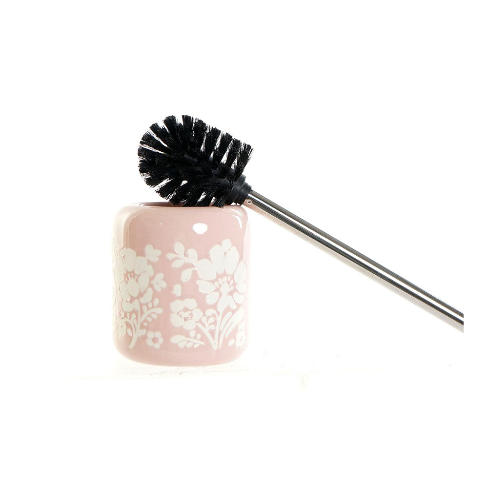 Set da Bagno DKD Home Decor Ceramica Rosa Bianco Shabby Chic (3 pezzi)