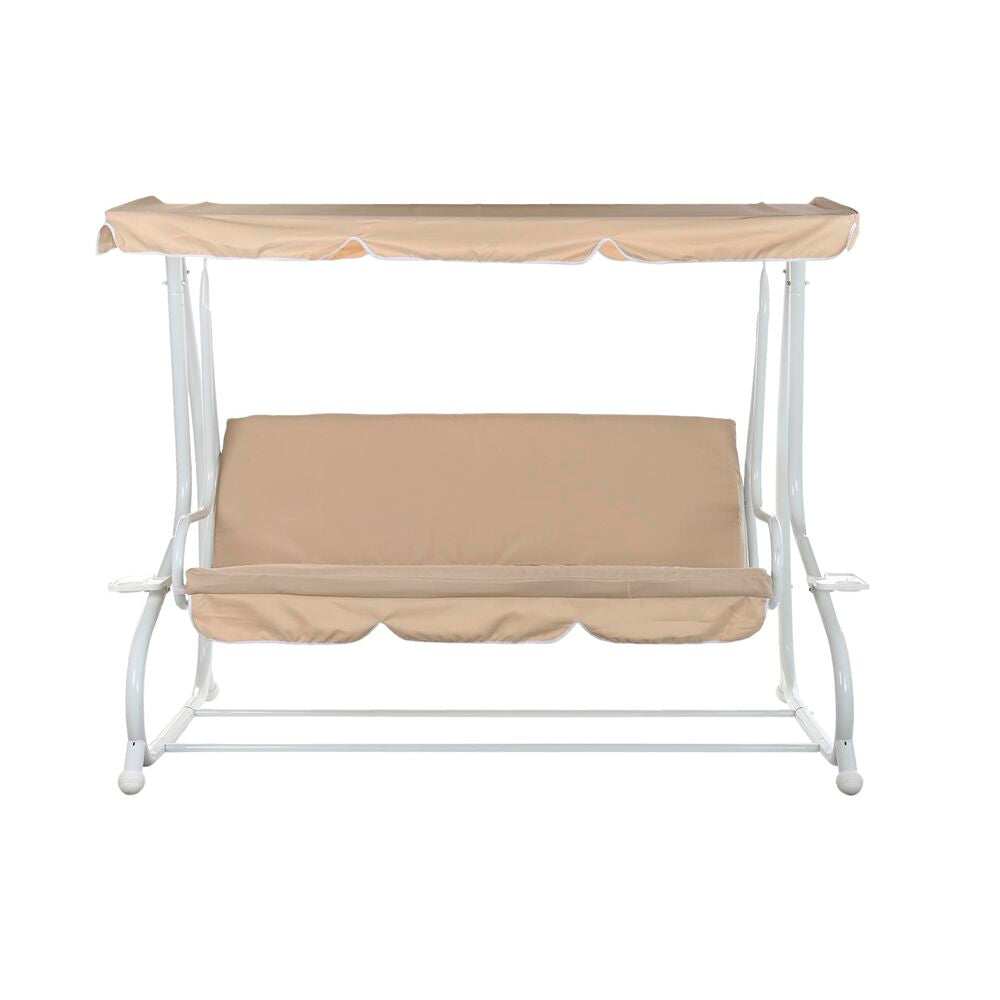 Dondolo DKD Home Decor Beige Altalena Poliestere Acciaio (210 x 120 x 164 cm)