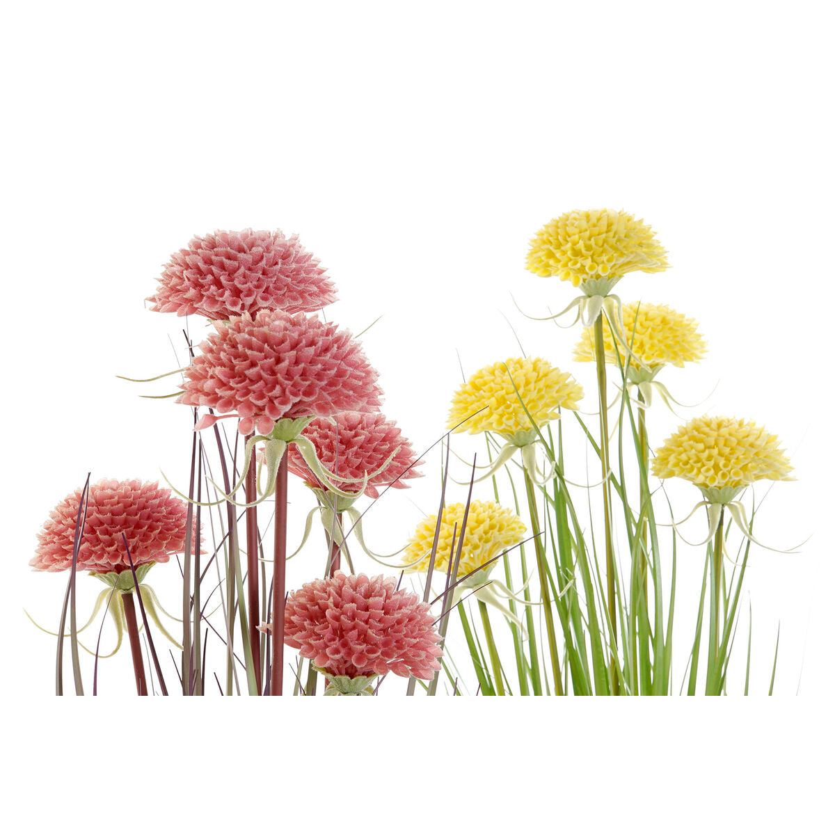 Pianta finta DKD Home Decor Rosa Metallo Giallo PVC (30 x 30 x 78 cm) (2 Unità)