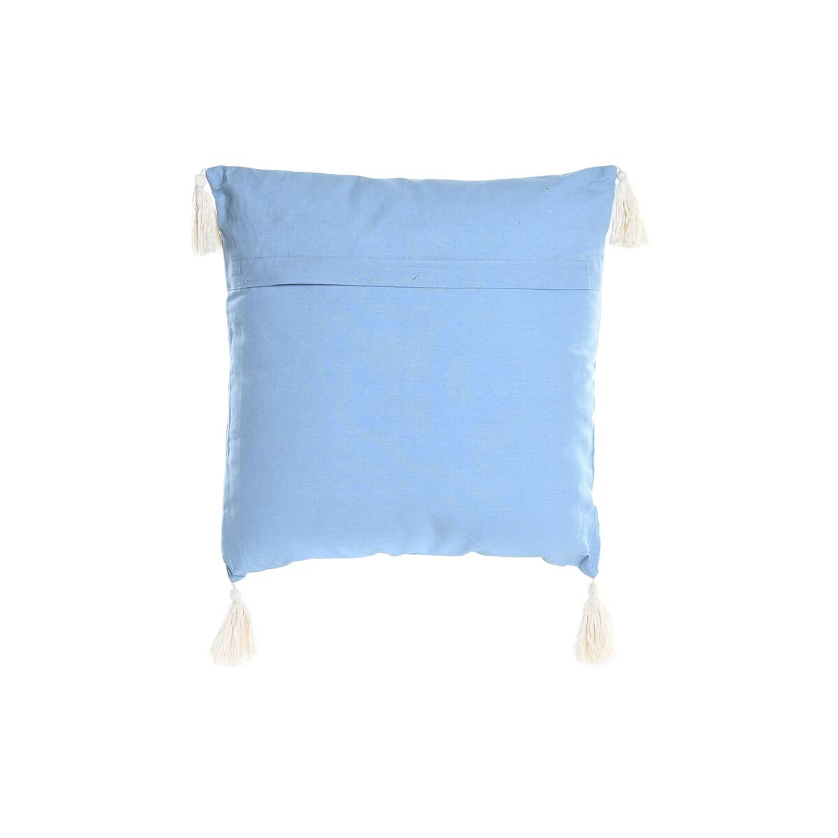 Cuscino DKD Home Decor Azzurro Poliestere Cotone Bianco (40 x 15 x 40 cm)