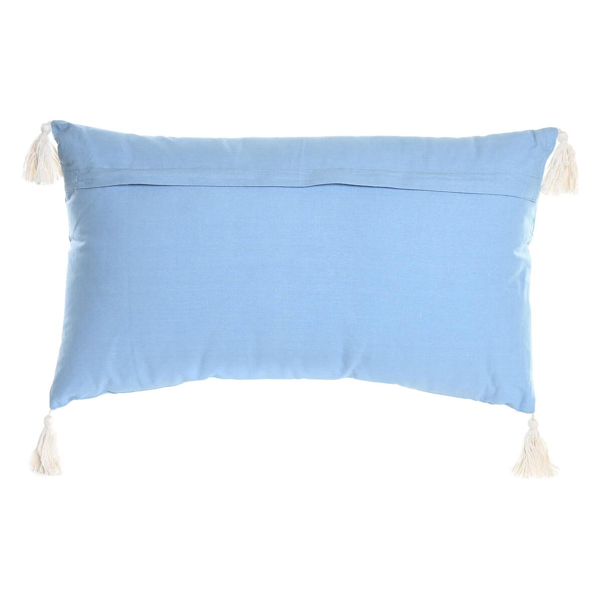 Cuscino DKD Home Decor Azzurro Poliestere Cotone Bianco (60 x 15 x 35 cm)