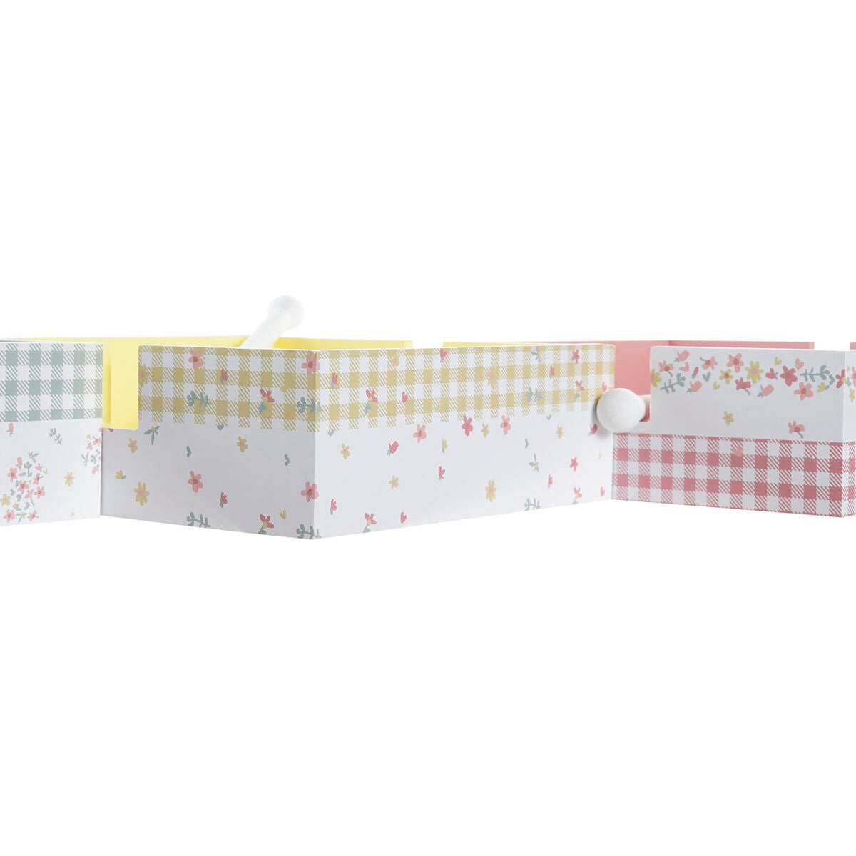 Portatovagliolo DKD Home Decor Vichy Sweet Metallo MDF (22 x 18 x 6 cm) (3 Unità)