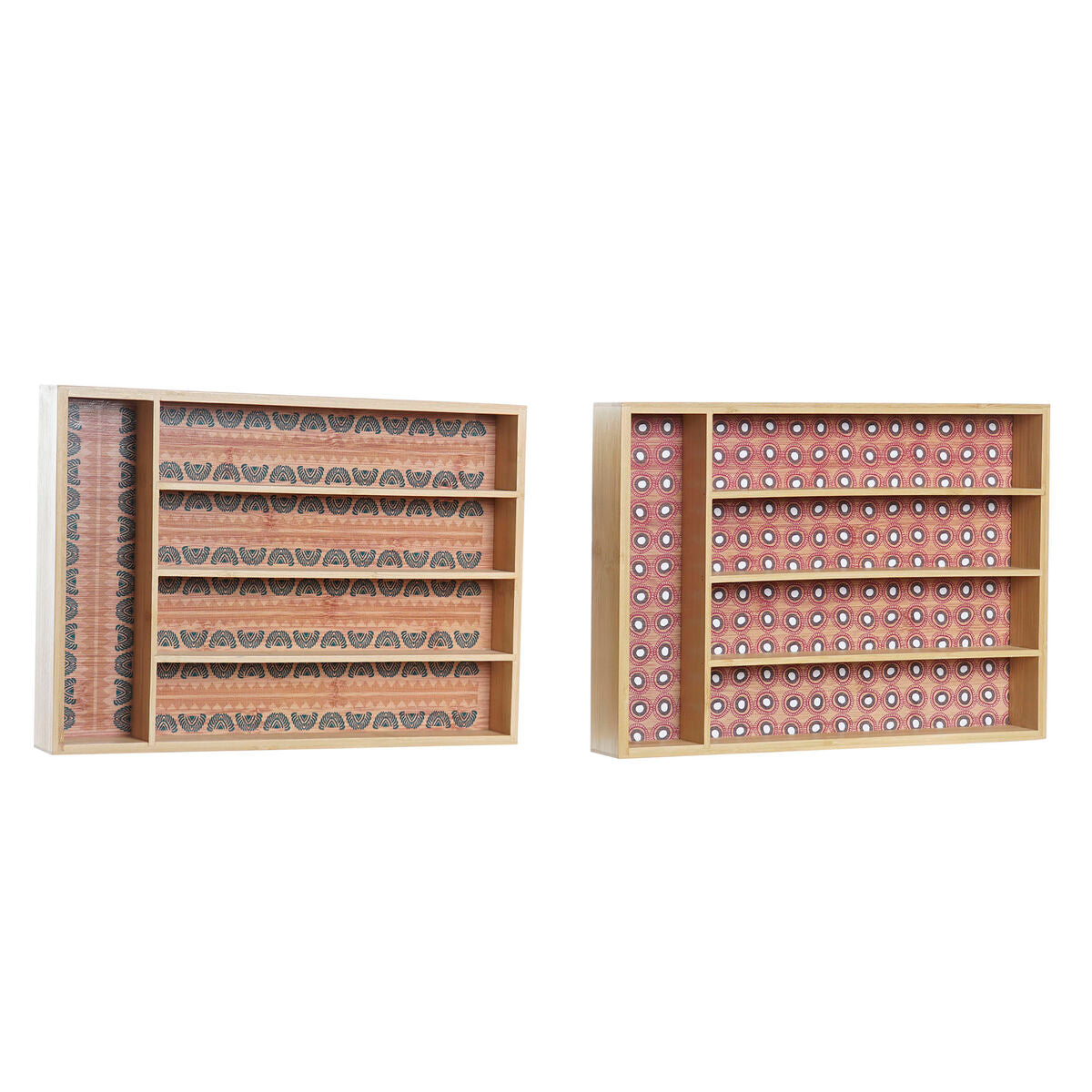Vassoio Portaposate DKD Home Decor Coloniale Bambù Africano (25,5 x 35,5 x 5 cm) (2 Unità)
