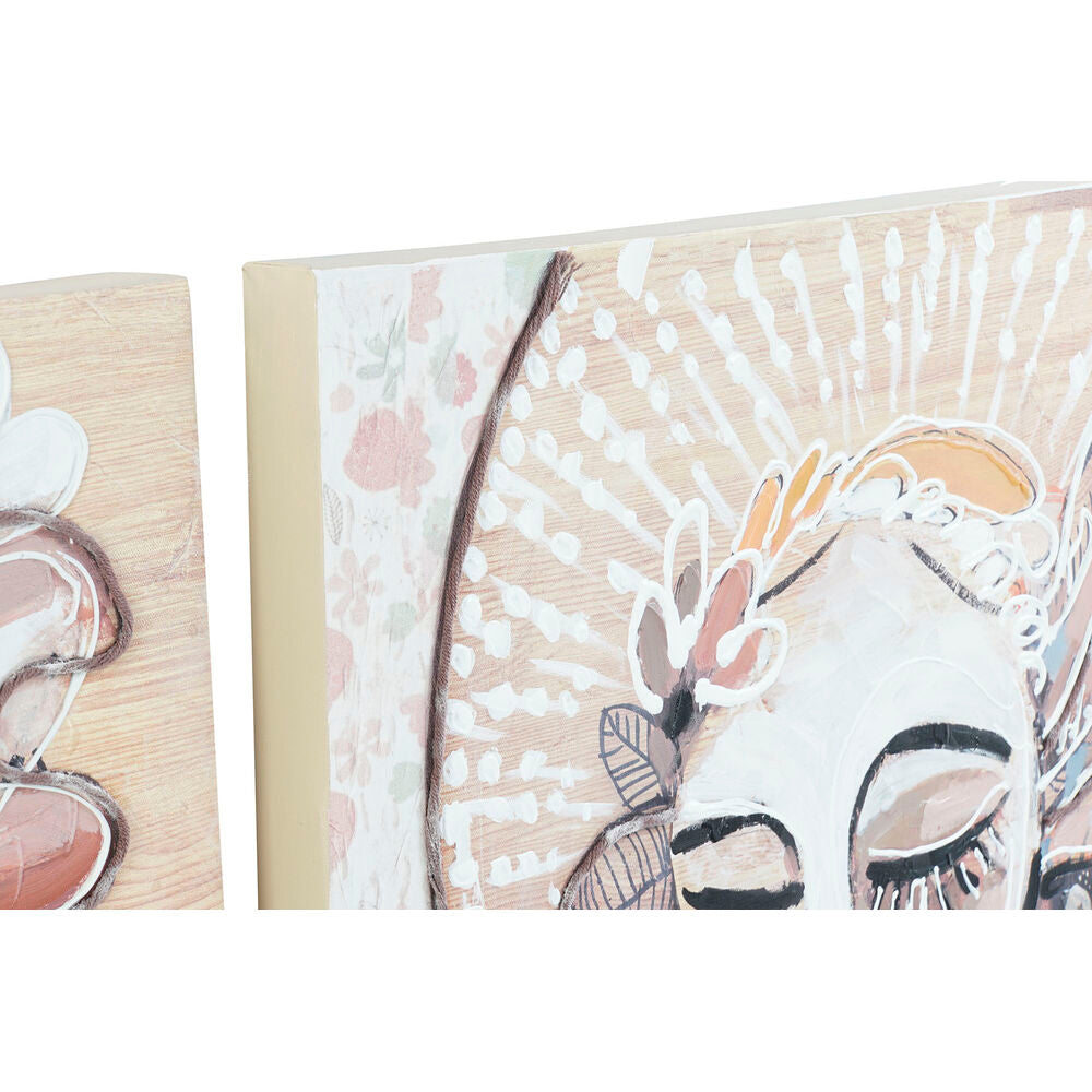 Quadro DKD Home Decor Donna Coloniale (60 x 3,7 x 120 cm) (2 Unità)