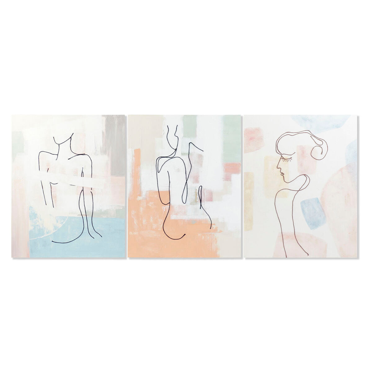 Quadro DKD Home Decor Astratto Moderno (80 x 3,7 x 100 cm) (3 Unità)