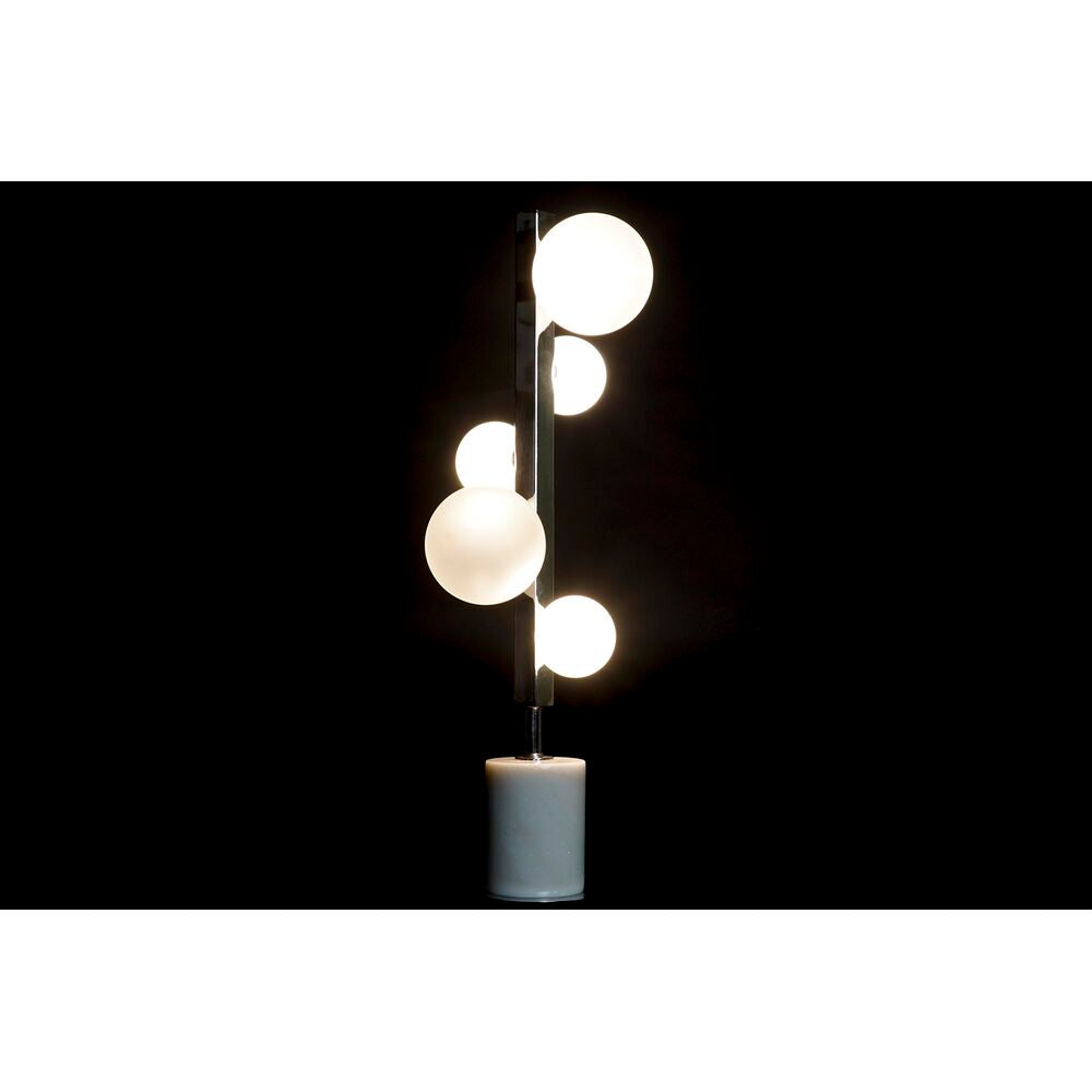 Lampada da tavolo DKD Home Decor Argentato Bianco 220 V Moderno (15 x 15 x 68 cm)