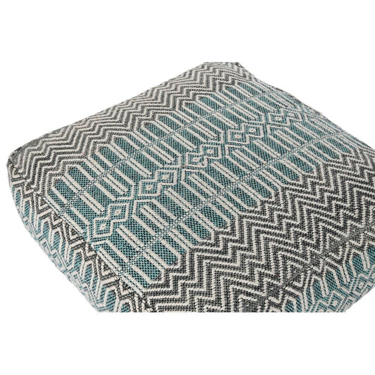 Cuscino da pavimento DKD Home Decor Azzurro Poliestere Cotone Menta Bianco (60 x 60 x 25 cm)