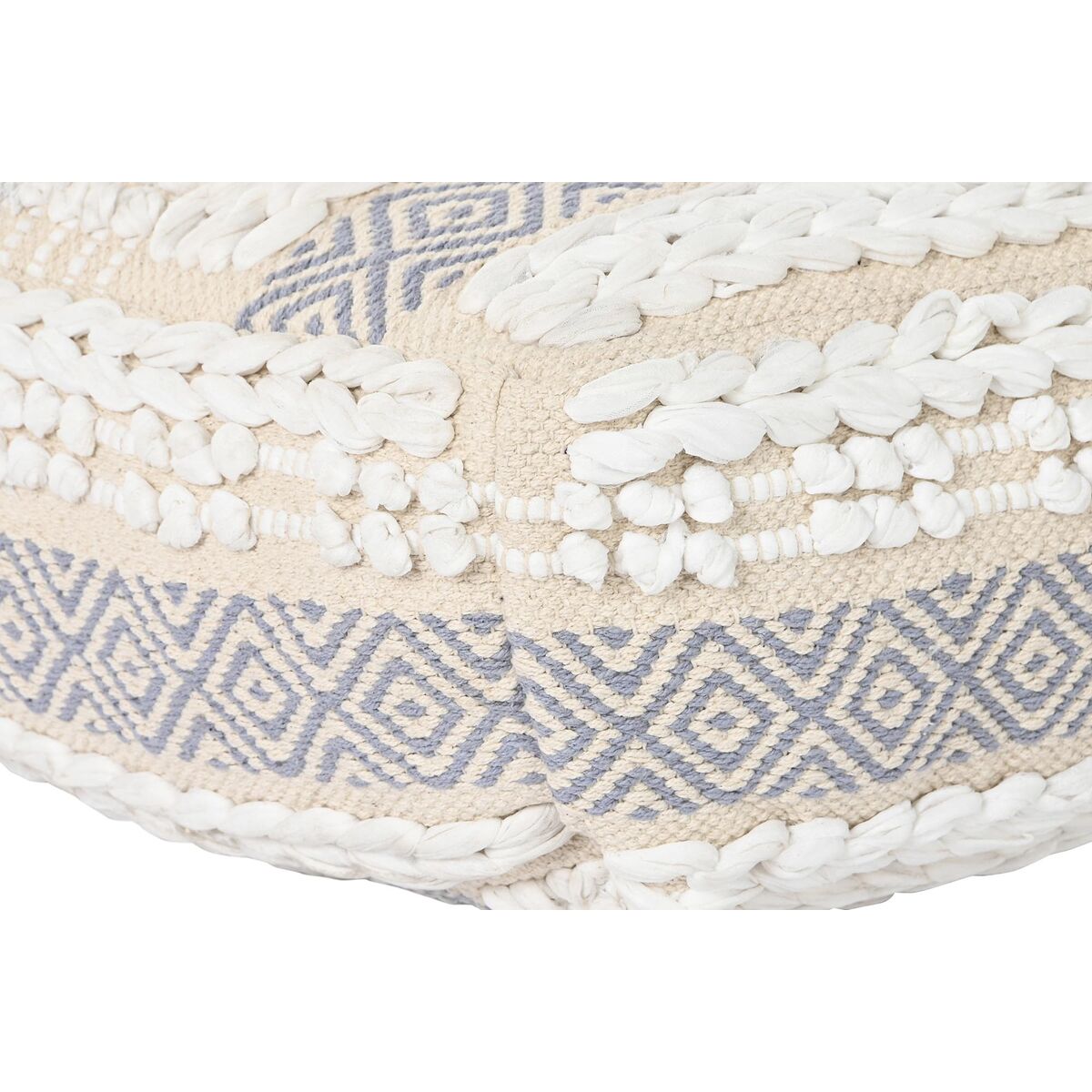 Cuscino DKD Home Decor Da terreno Grigio Poliestere Cotone Bianco Boho (60 x 60 x 25 cm)