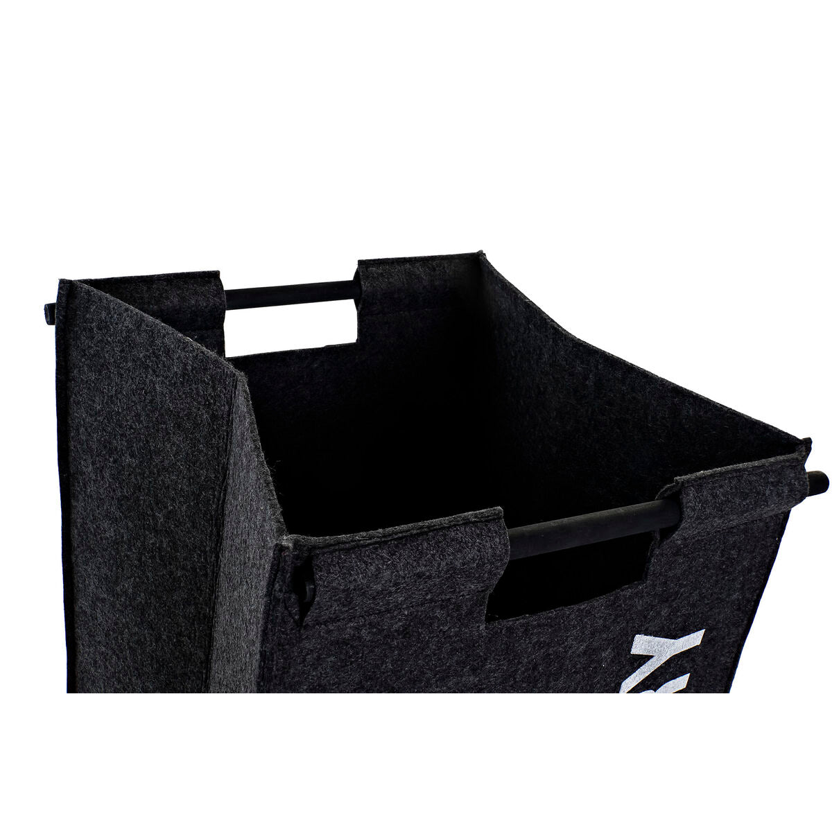 Cesto per i Panni Sporchi DKD Home Decor Legno Feltro (37 x 37 x 55 cm) (2 Unità)