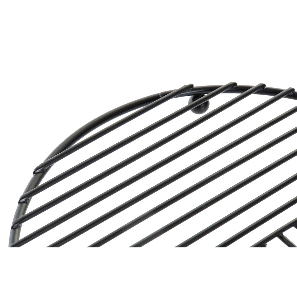 Sottopentola DKD Home Decor Nero Griglia Metallo (20 x 20 x 1,5 cm)