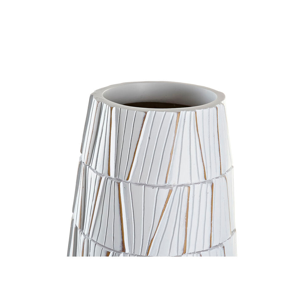 Vaso DKD Home Decor Marrone Bianco Resina Moderno (21 x 21 x 90 cm)