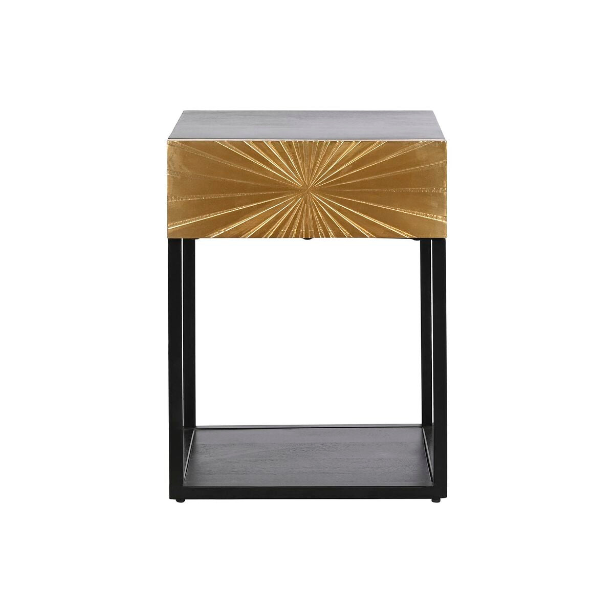 Comodino DKD Home Decor Dorato 35 x 40 x 55 cm Nero Metallo Legno
