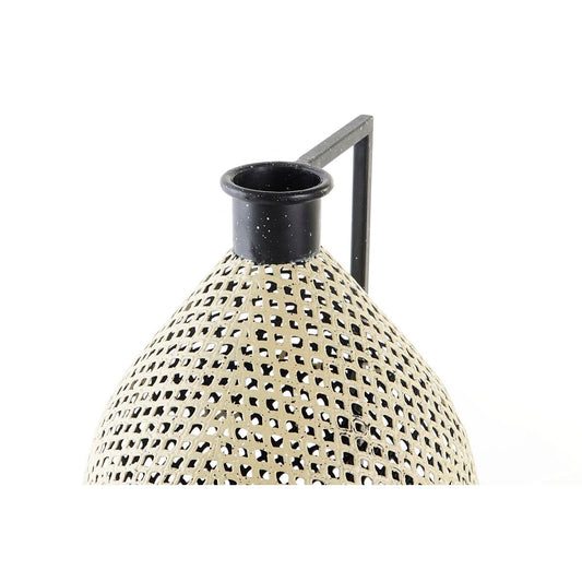Vaso DKD Home Decor Nero Metallo Marrone Marrone Chiaro (26 x 26 x 39 cm)