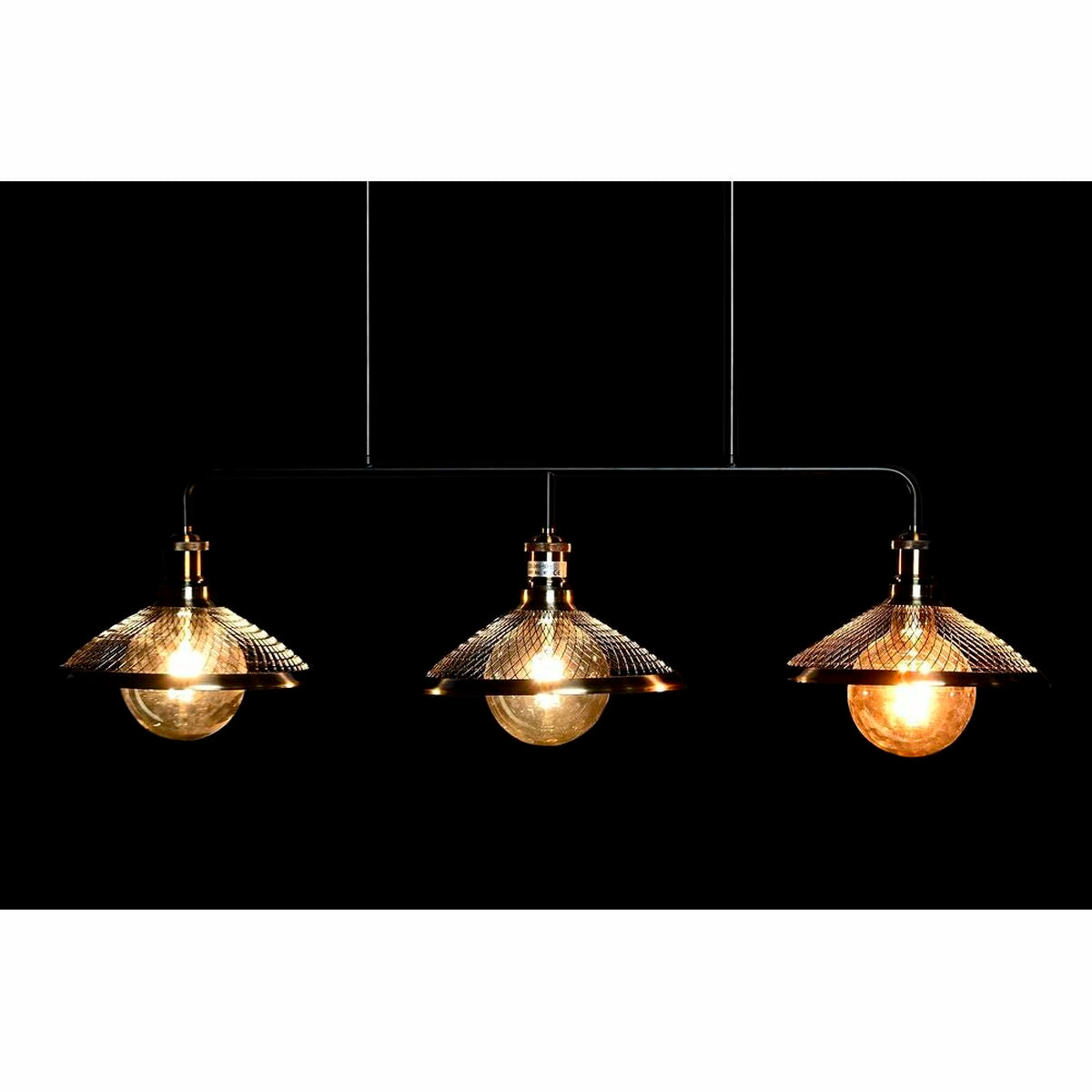 Lampadario DKD Home Decor Nero Dorato 220 V 50 W (100 x 29 x 22 cm)
