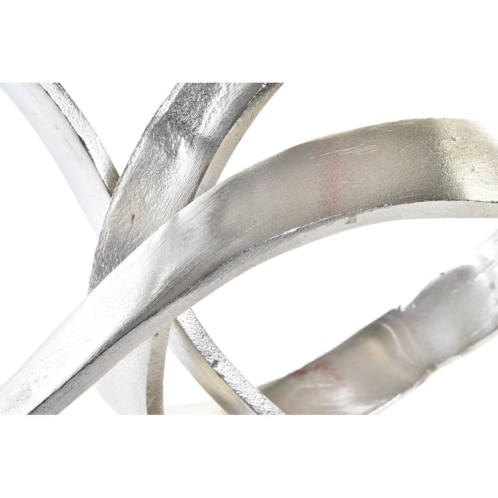 Statua Decorativa DKD Home Decor Astratto Argentato Alluminio Moderno