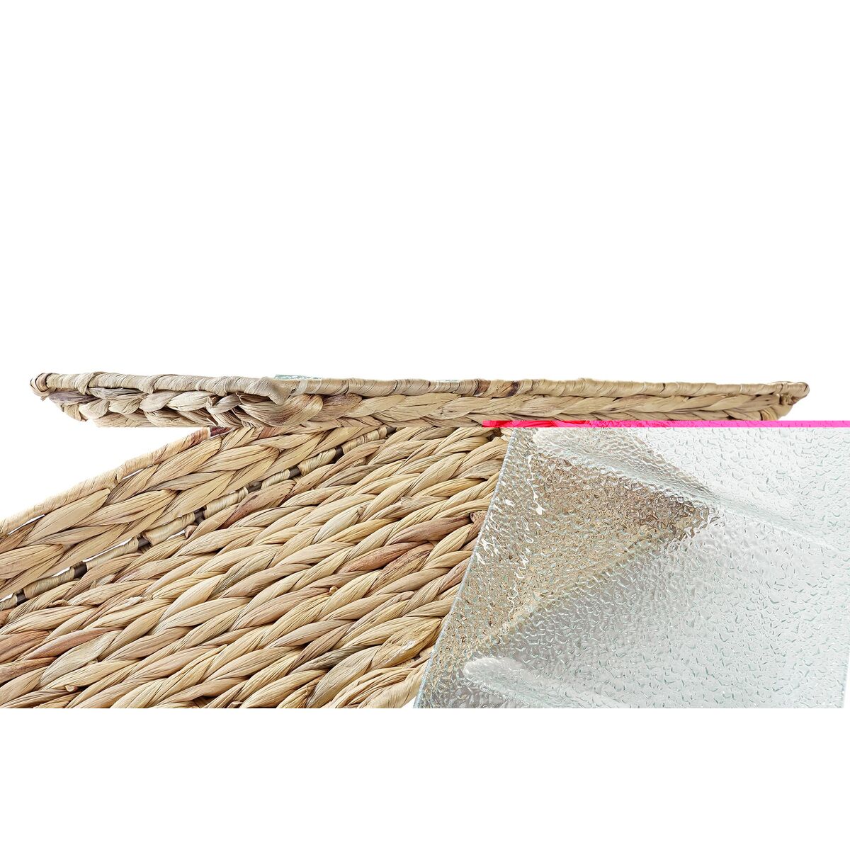 Vassoio per aperitivi DKD Home Decor Cristallo Naturale Trasparente Fibra (42 x 20 x 3,5 cm)