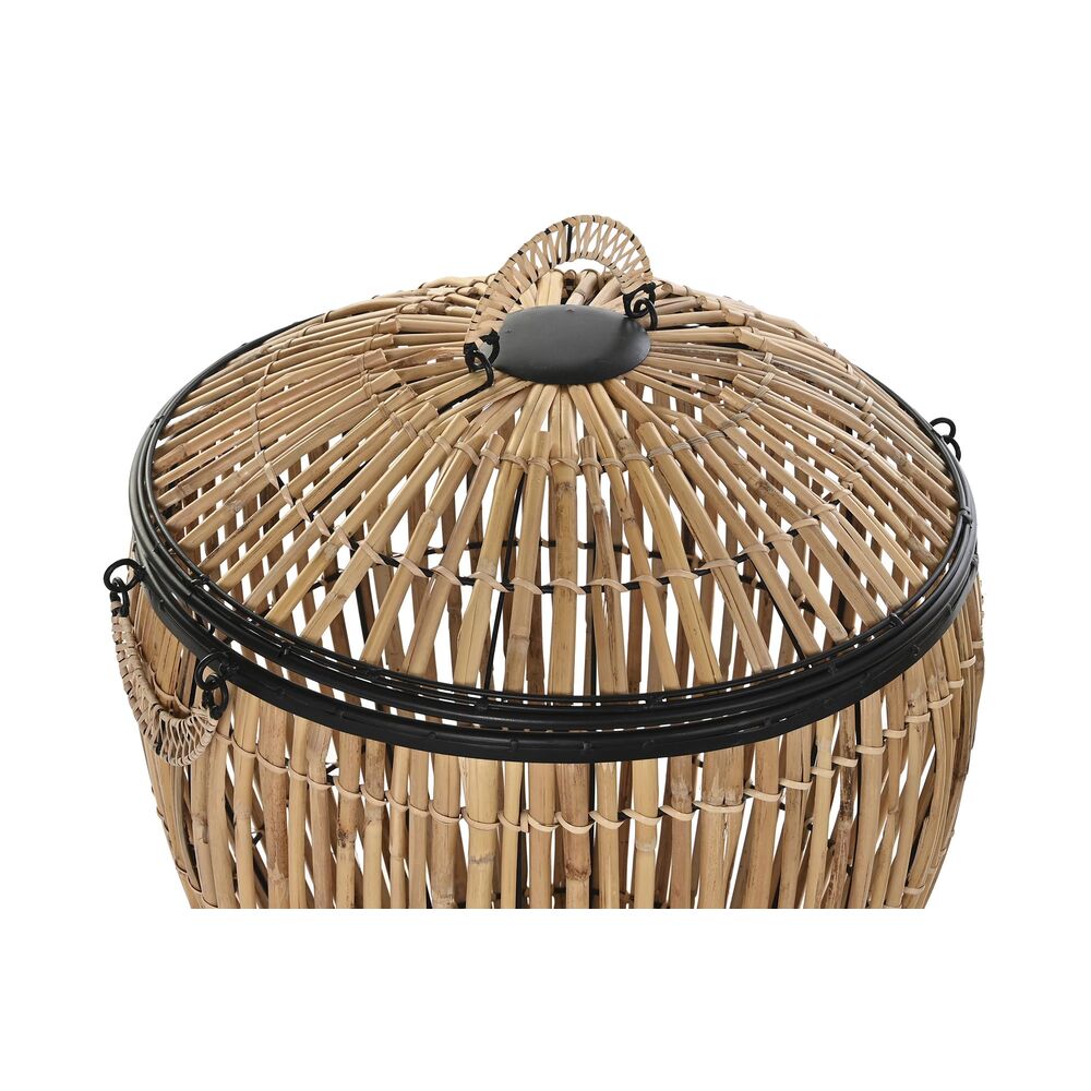 Set di Cesti DKD Home Decor Naturale Metallo Rattan (48 x 48 x 55 cm) (2 Pezzi)
