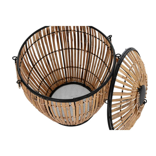 Set di Cesti DKD Home Decor Naturale Metallo Rattan (48 x 48 x 55 cm) (2 Pezzi)