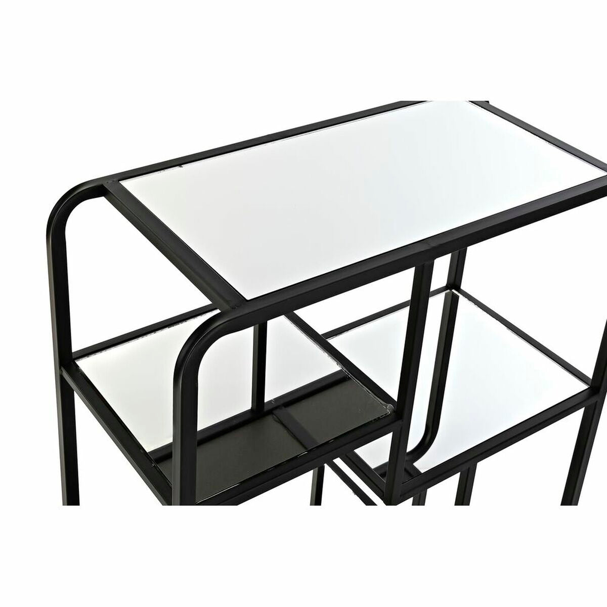 Scaffale DKD Home Decor Cristallo Nero Metallo 3 Mensole (60 x 28 x 93 cm)