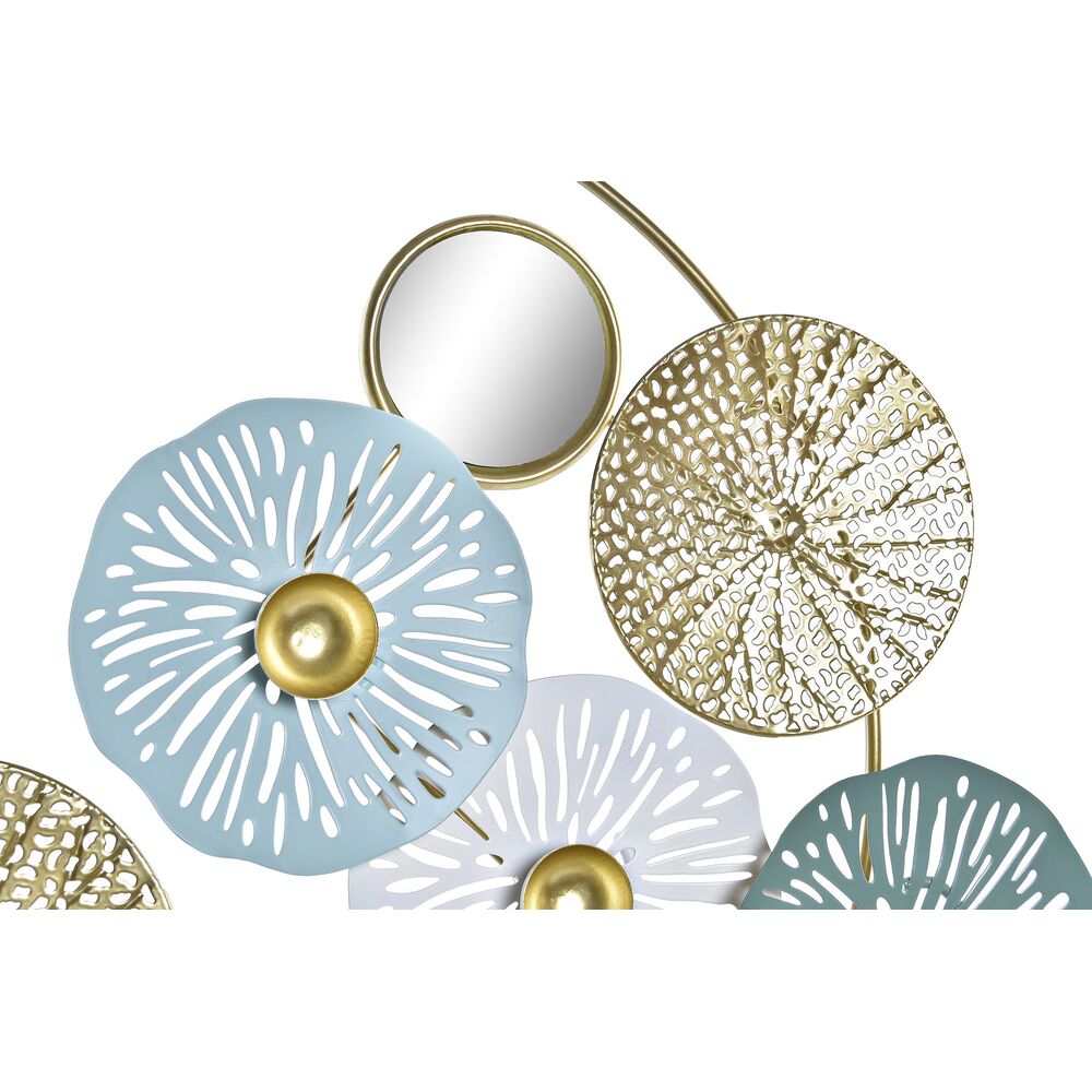 Statua Decorativa DKD Home Decor Specchio Dorato Metallo Verde Orientale