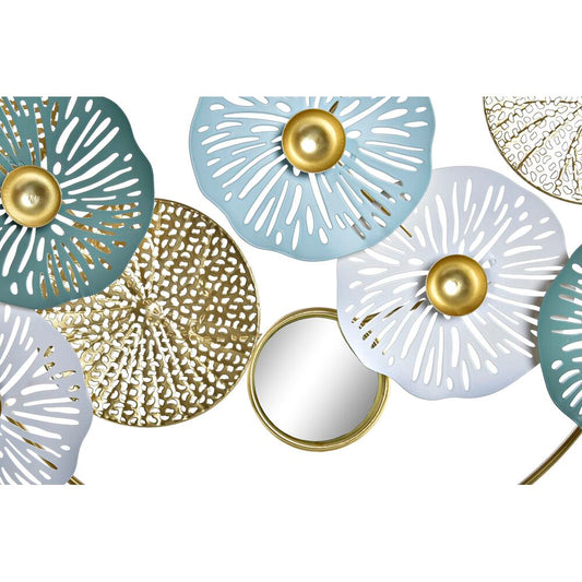 Statua Decorativa DKD Home Decor Specchio Dorato Metallo Verde Orientale