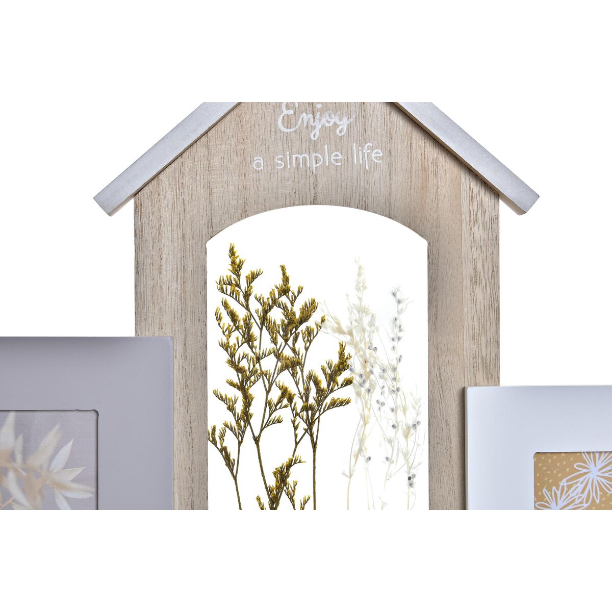Cornice Portafoto DKD Home Decor Legno Naturale Impianto (39 x 3 x 41 cm) (2 Unità)