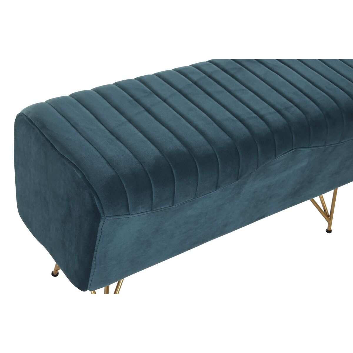 Panca DKD Home Decor 90 x 31 x 47 cm Metallo Turchese