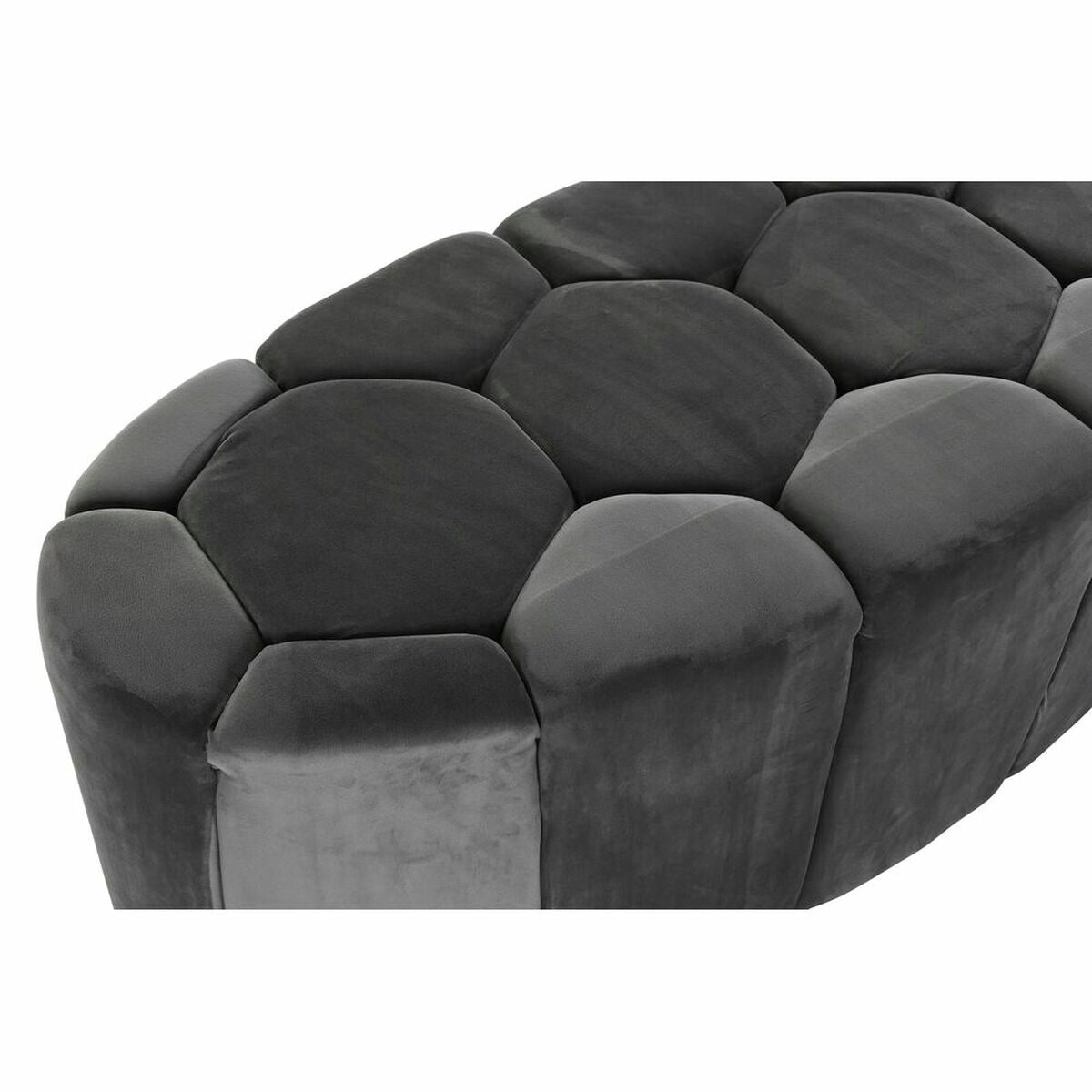 Panca DKD Home Decor Grigio Poliestere (125 x 53 x 46,5 cm)