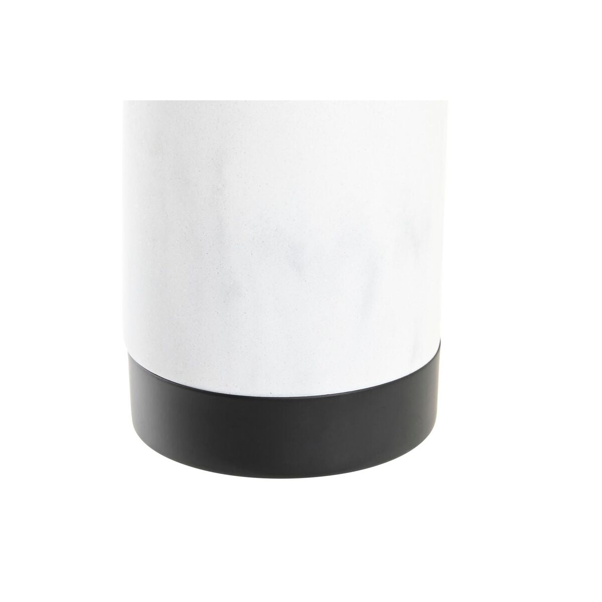 Scopino per il Bagno DKD Home Decor Nero Acciaio inossidabile Alluminio Bianco Resina Marmo (10 x 10 x 41 cm)